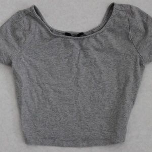 F21 Grey Crop top